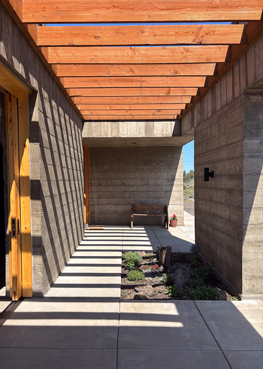 Inside or outside, the home feels open