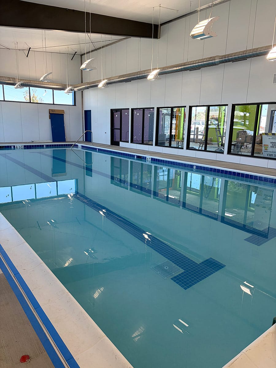 Indoor swimming pool at SafeSplash in Bend Oregon
