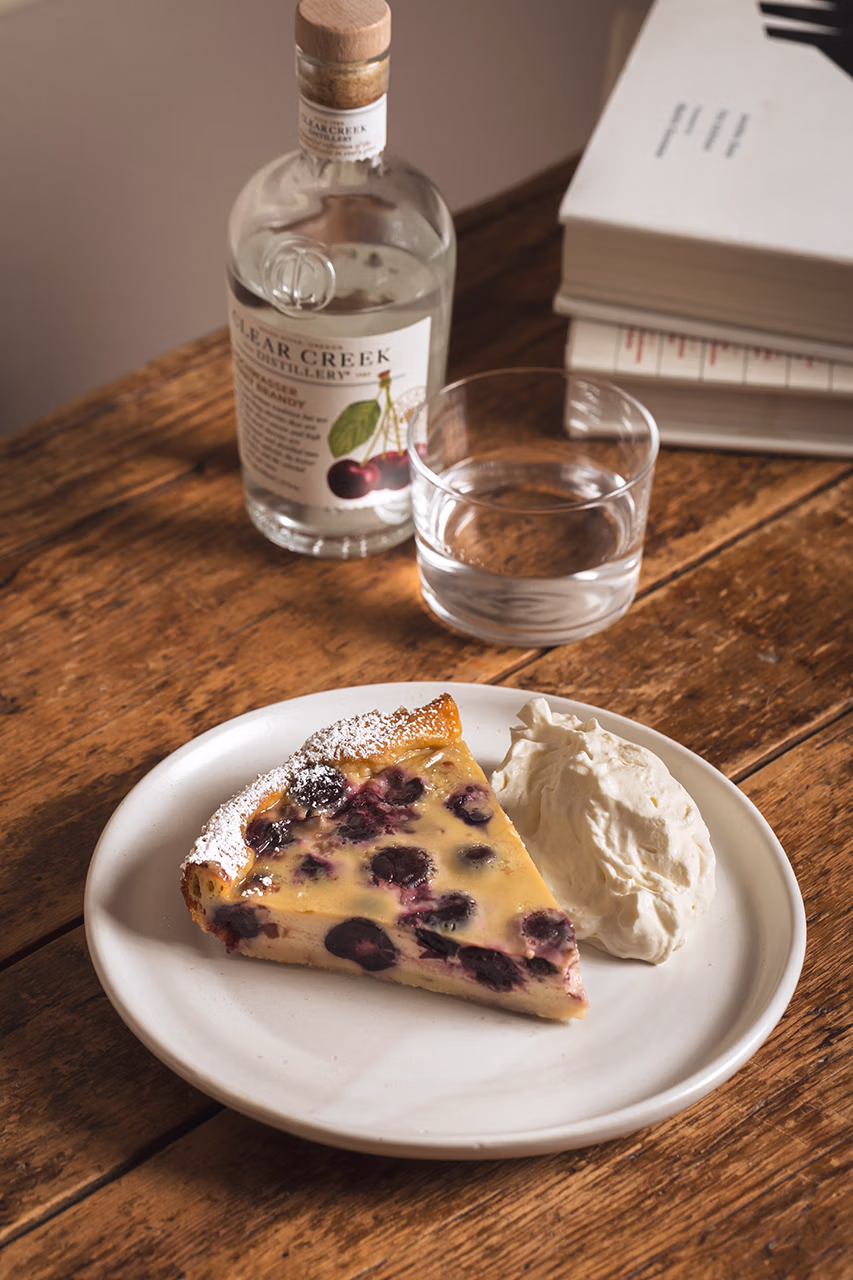 Cherry Calfoutis on dish to enjoy