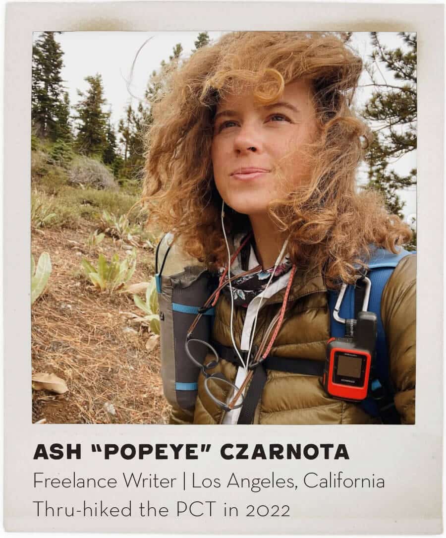 Ash Popeye Czarnota on the PCT Trail
