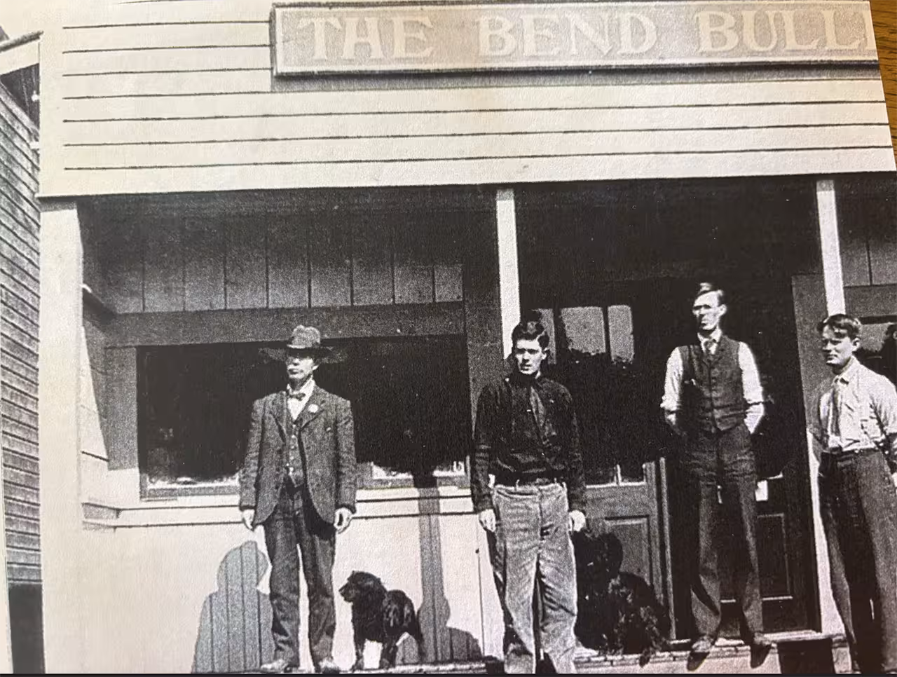 Historical Bend Bulletin photo with George Putnam