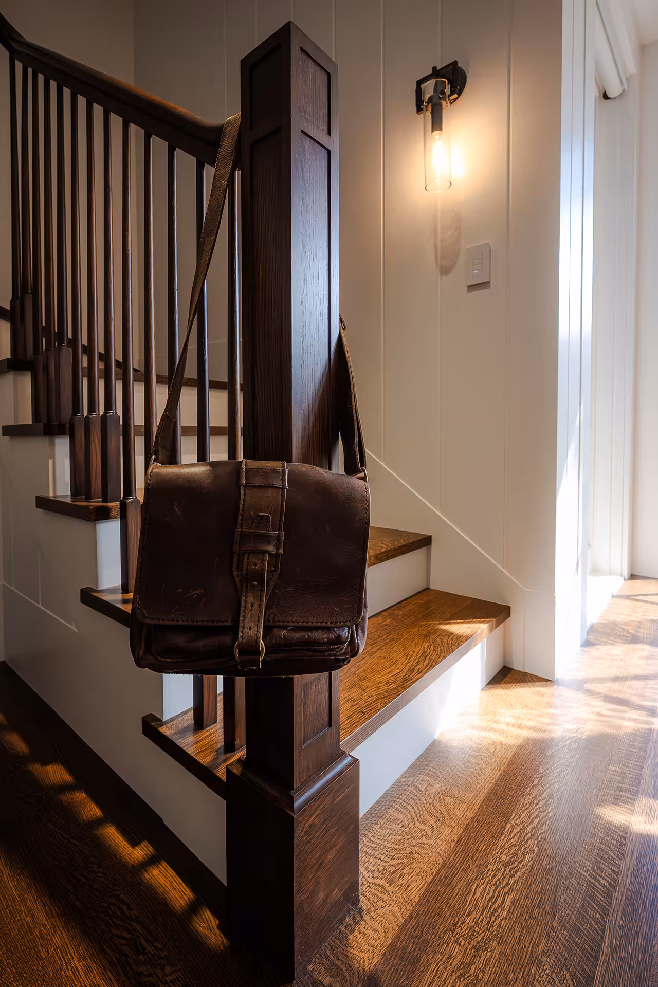 Staircase of a historic home in Bend Oregon