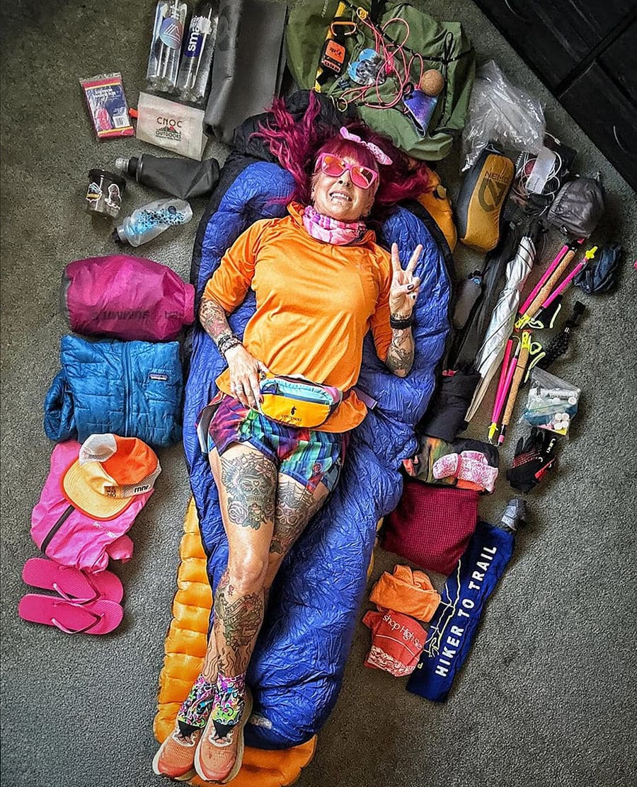 Catra Corbett taking the official packedfor the trail selfie