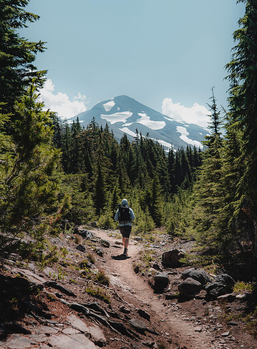 hiking the Oregon PCT near Bend Oregon