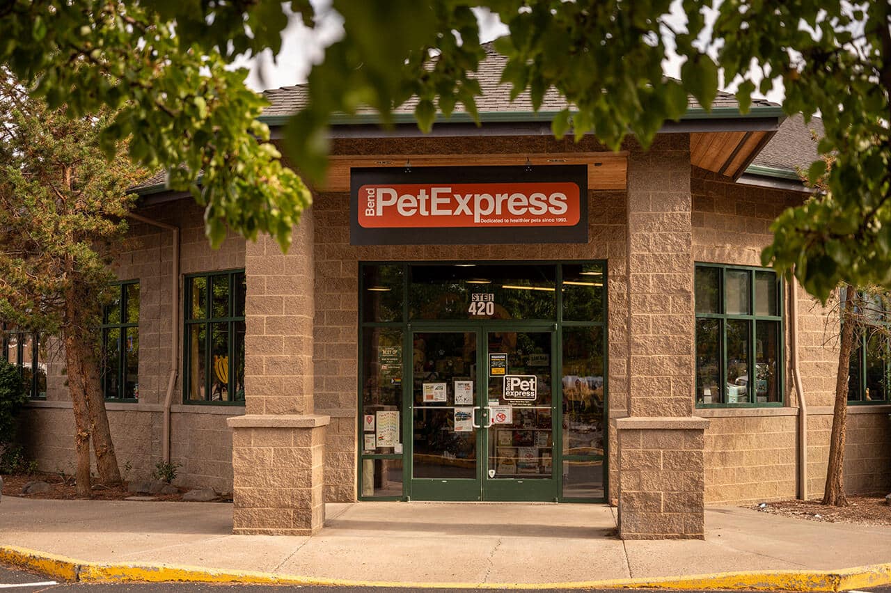 Bend Pet Express Building's Eastside Front Entrance