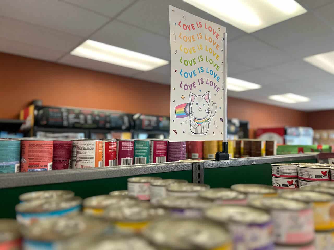 Love is Love sign at Bend Pet Express