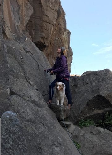 Erika Nuetzel climbing at Smith Rock