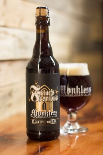 Winter beer Friar's Festivus from Monkless Brewing