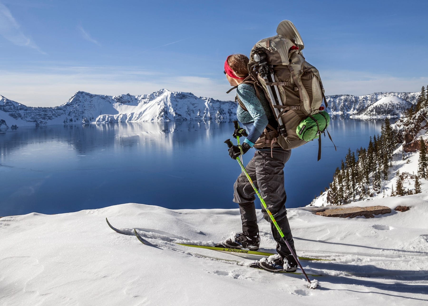 Cross-country skiing at Crater Lake an adventure from Bend, Oregon