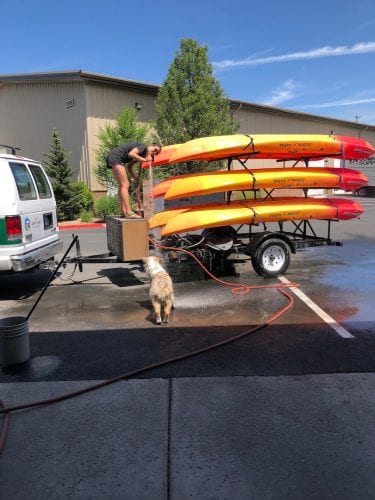 Kayaks at Wanderlust Tours in Bend, Oregon