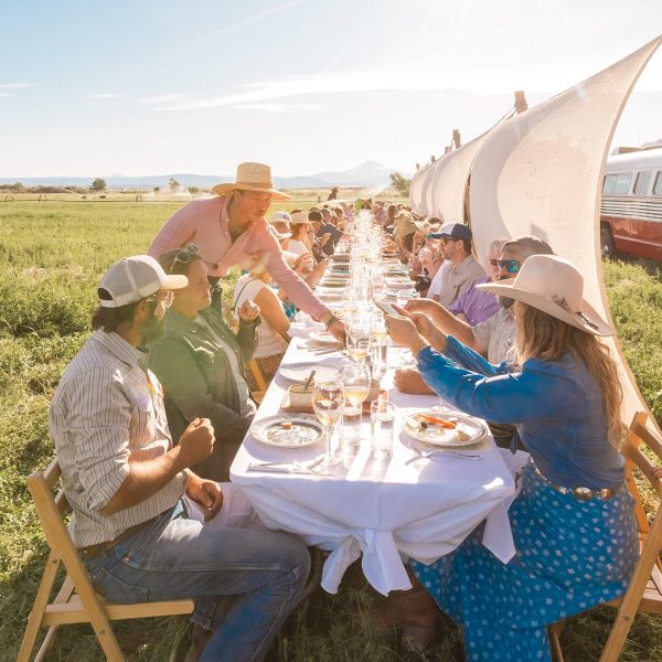 Dinner Table on Casad Family Farm with Outstanding in the Field